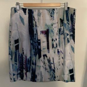 Blue Kenar Skirt Lined